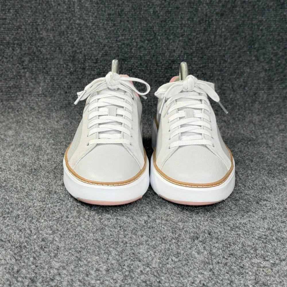 Cole Haan GrandPro Topspin Sneakers Women's 8 Grey Leather Low Lace Retro Shoes